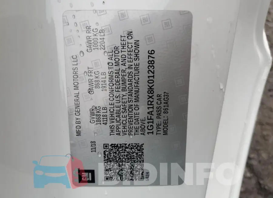 1G1FA1RX8K0123876 Photo# 12
