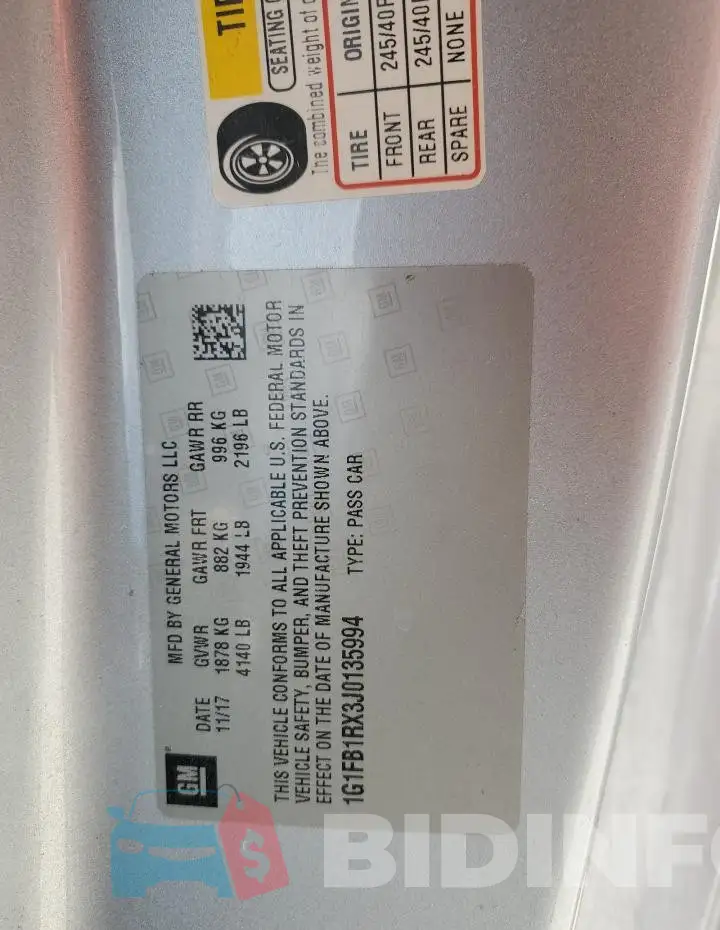 1G1FB1RX3J0135994 Photo# 12
