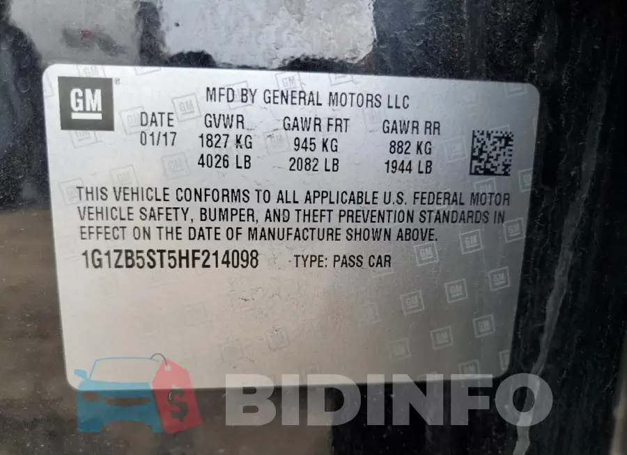 1G1ZB5ST5HF214098 Photo# 12