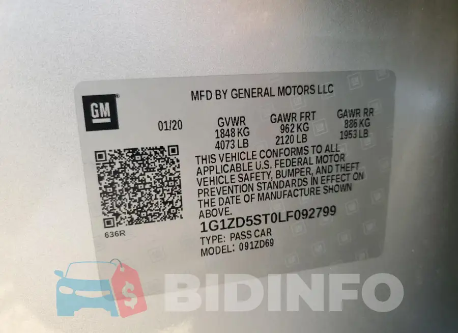 1G1ZD5ST0LF092799 Photo# 12