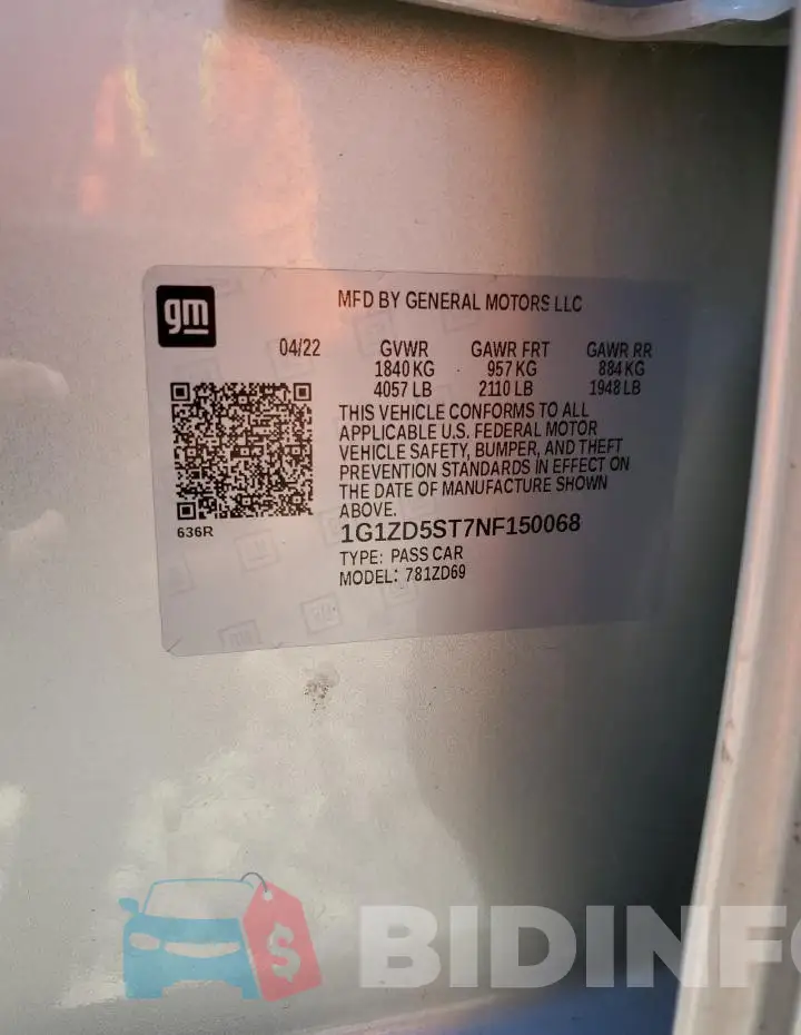 1G1ZD5ST7NF150068 Photo# 12