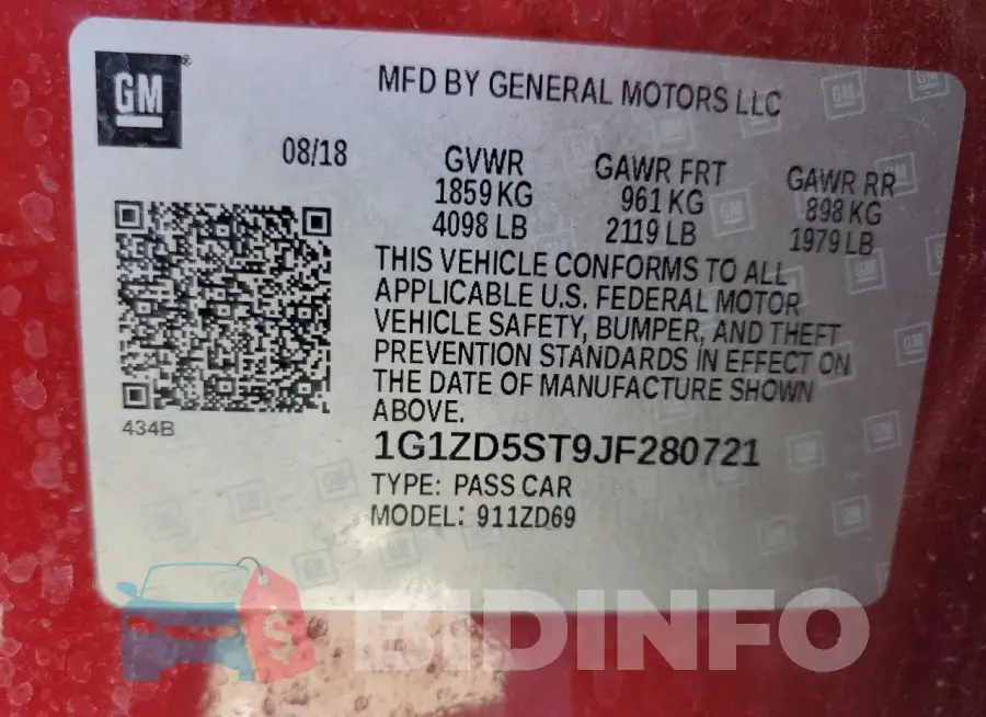1G1ZD5ST9JF280721 Photo# 13