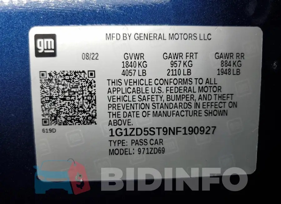 1G1ZD5ST9NF190927 Photo# 13