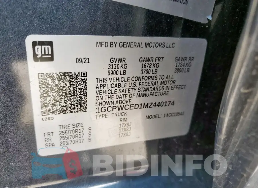 1GCPWCED1MZ440174 Photo# 12
