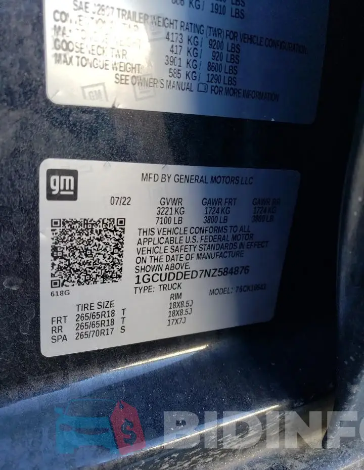 1GCUDDED7NZ584876 Photo# 12