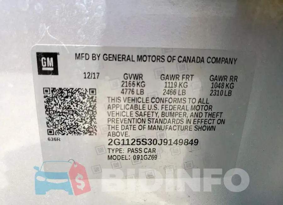 2G1125S30J9149849 Photo# 13