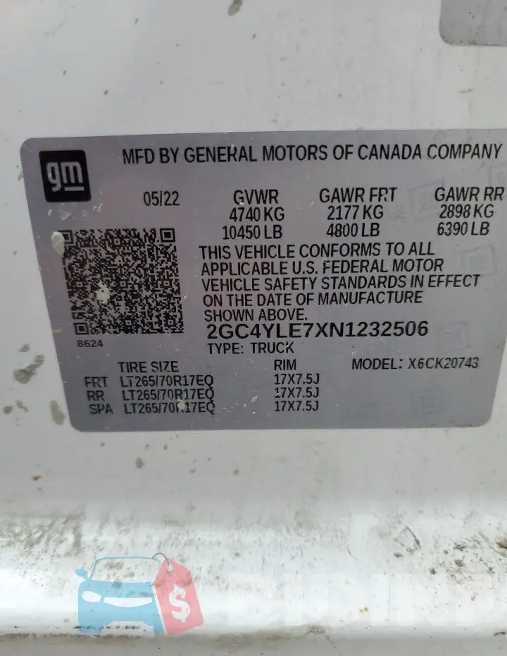 2GC4YLE7XN1232506 Photo# 12