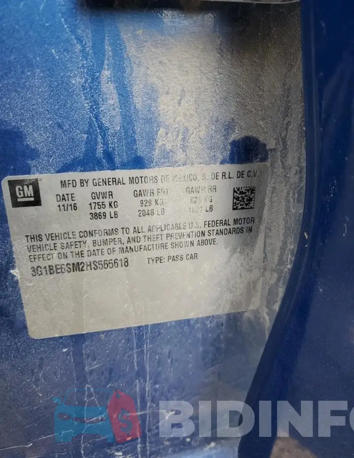 3G1BE6SM2HS565618 Photo# 12