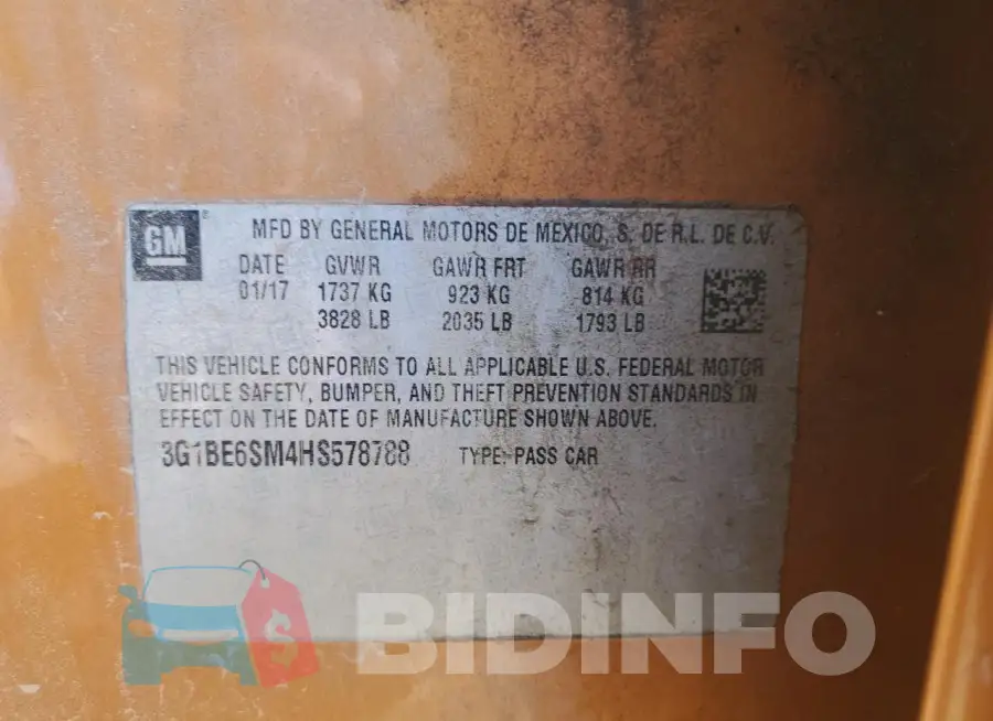 3G1BE6SM4HS578788 Photo# 12