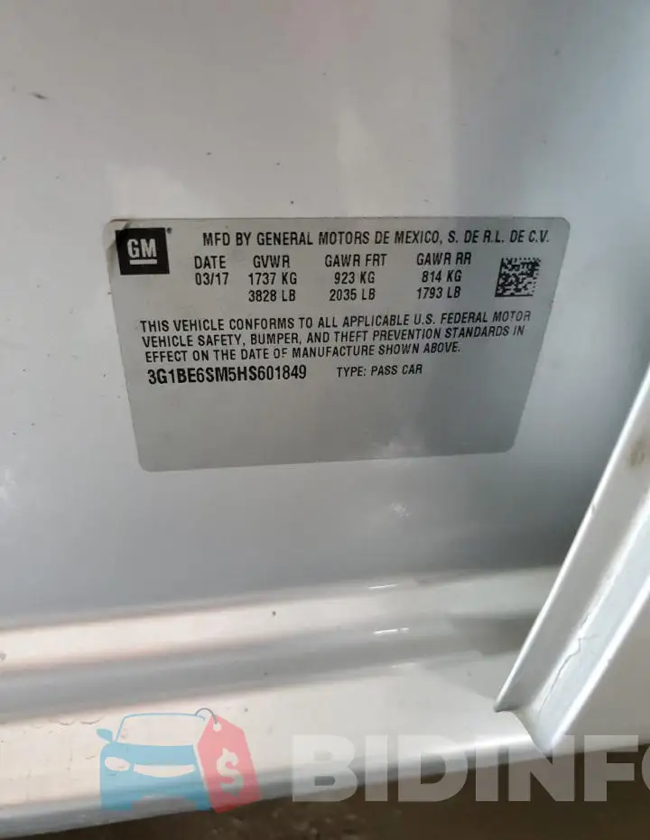 3G1BE6SM5HS601849 Photo# 12