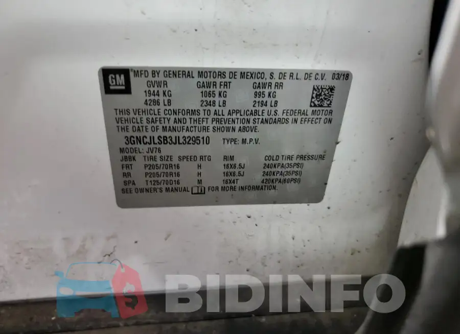 3GNCJLSB3JL329510 Photo# 13