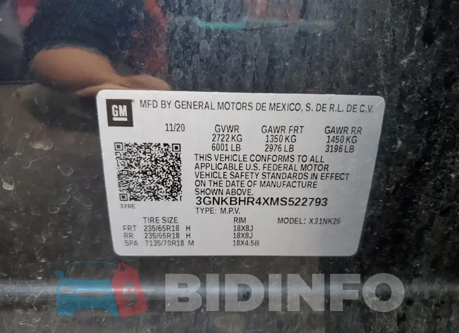 3GNKBHR4XMS522793 Photo# 13