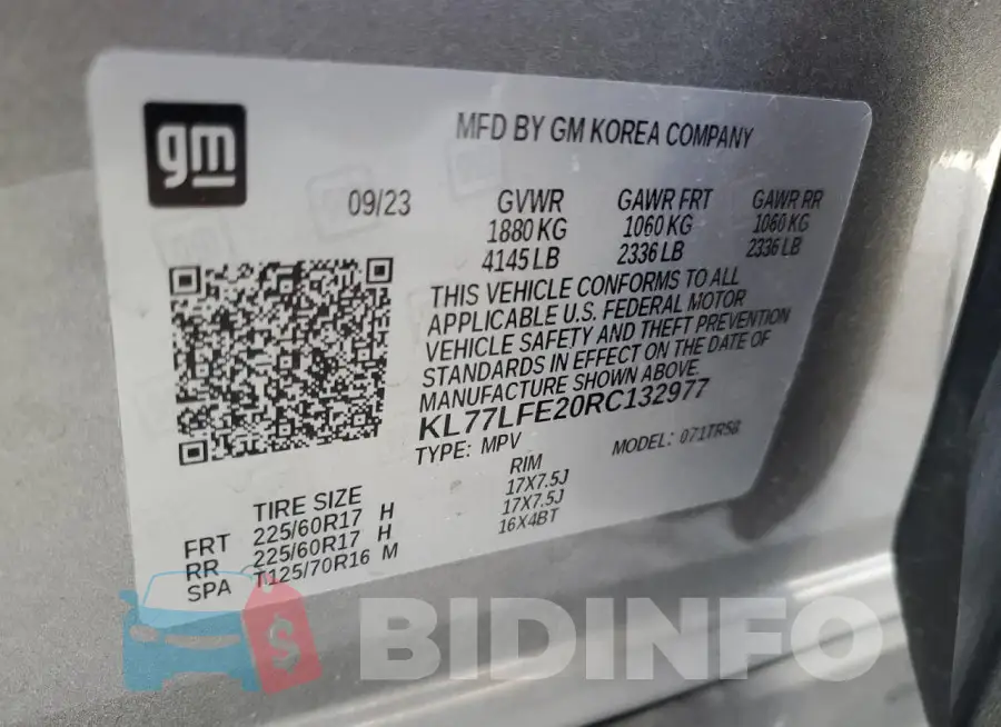 KL77LFE20RC132977 Photo# 13
