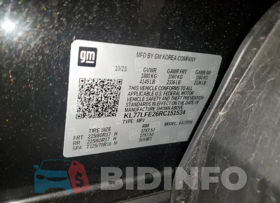 KL77LFE26RC151534 Photo# 13
