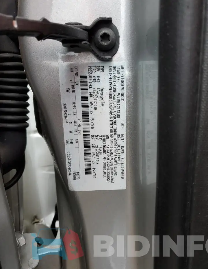 1FADP3H2XHL236921 Photo# 12