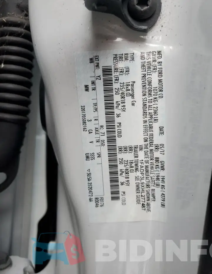 1FADP3L9XHL277487 Photo# 13