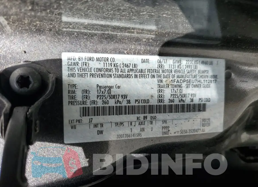 1FADP5EU7HL112817 Photo# 12