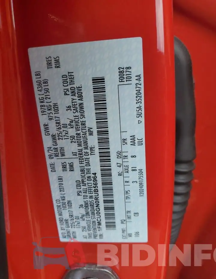 1FMCU0GN0RUB56964 Photo# 13