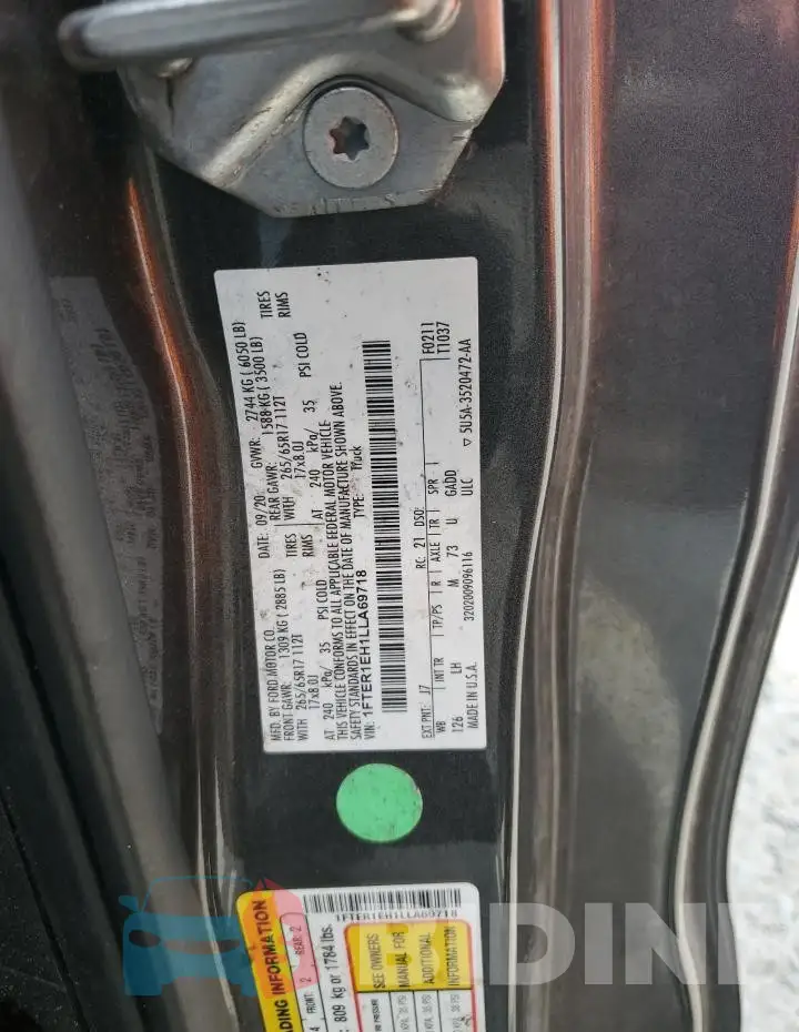 1FTER1EH1LLA69718 Photo# 12