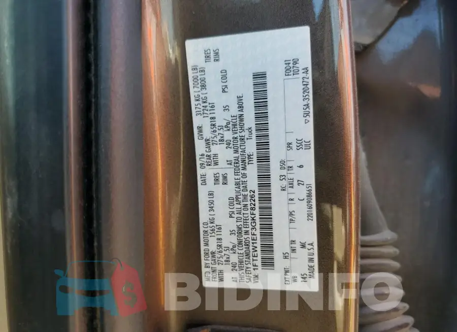 1FTEW1EF3GKF82262 Photo# 13