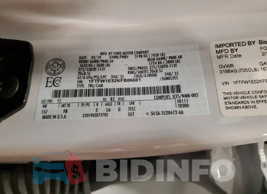 1FTFW1E52KFB06601 Photo# 12