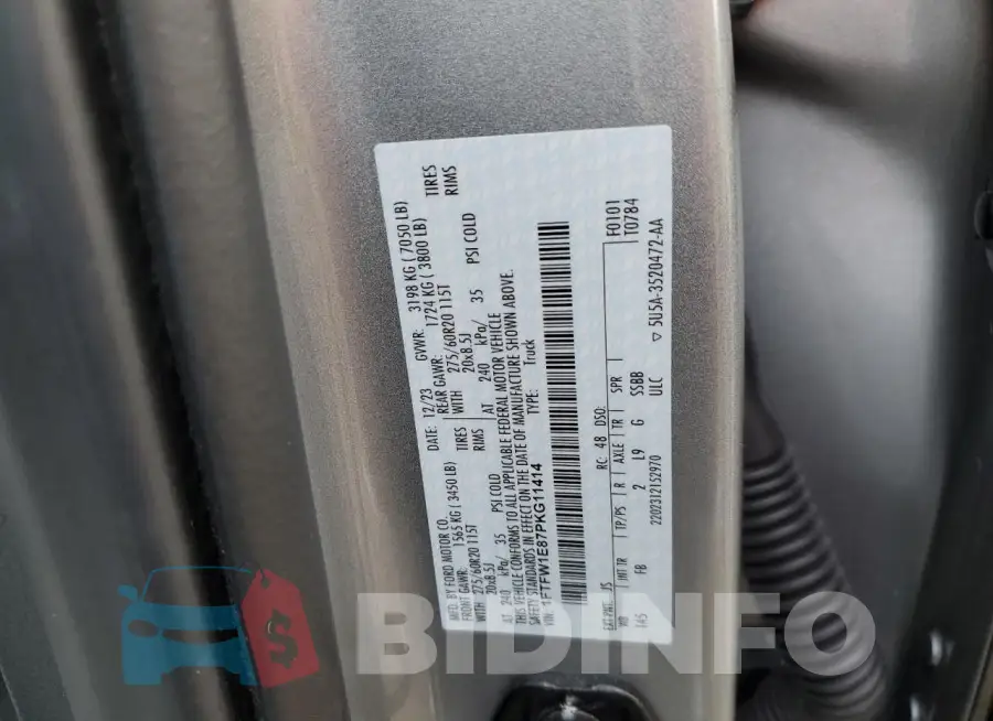 1FTFW1E87PKG11414 Photo# 12