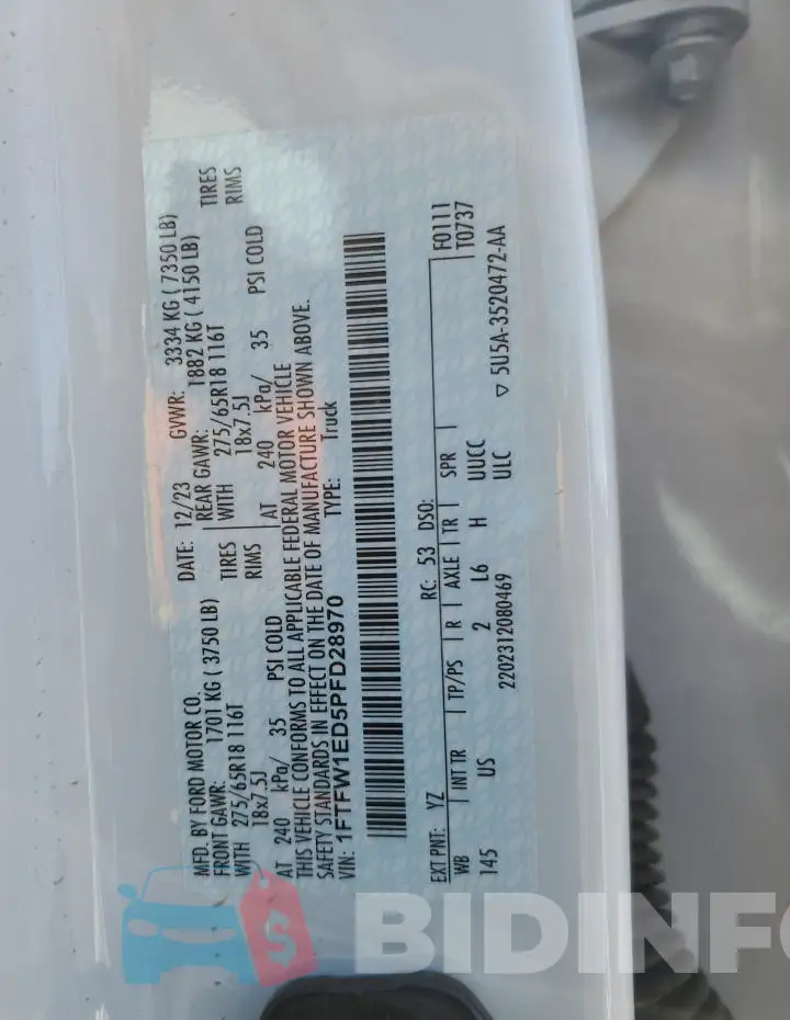 1FTFW1ED5PFD28970 Photo# 12