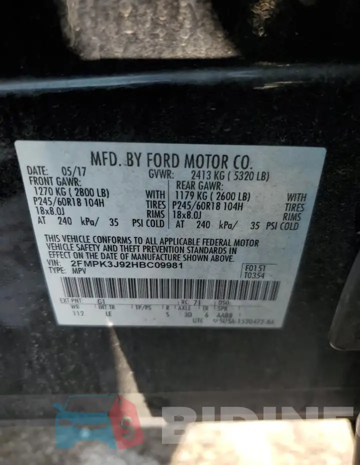 2FMPK3J92HBC09981 Photo# 13