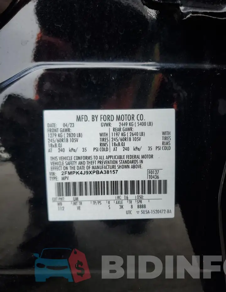 2FMPK4J9XPBA38157 Photo# 13