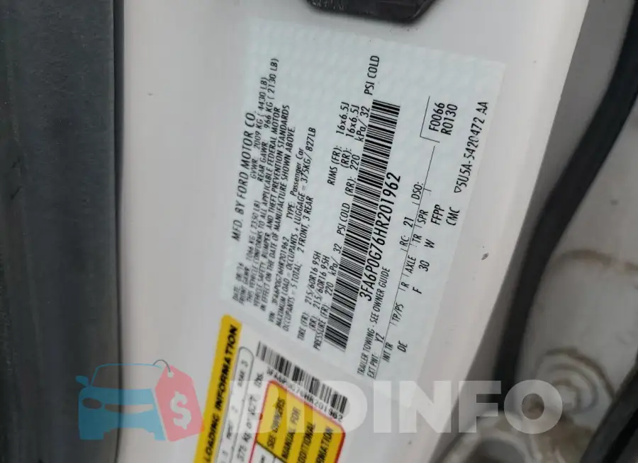 3FA6P0G76HR201962 Photo# 13