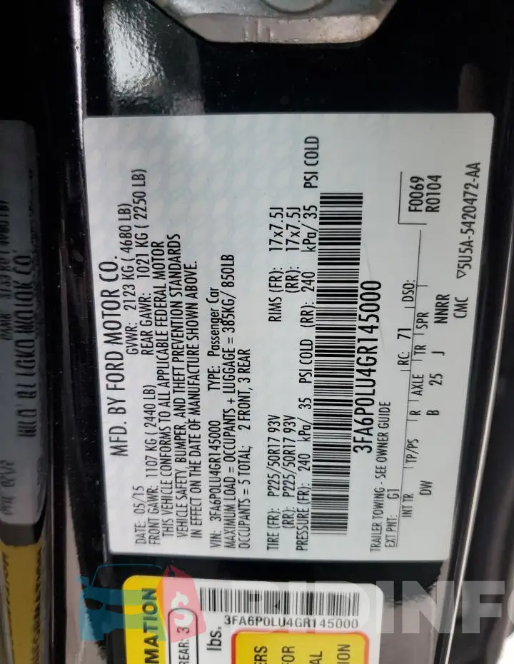 3FA6P0LU4GR145000 Photo# 12