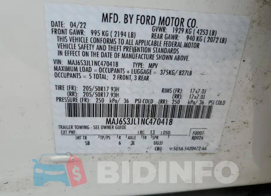 MAJ6S3JL1NC470418 Photo# 14