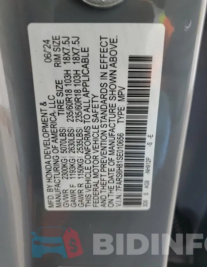 7FARS6H81SE010656 Photo# 12