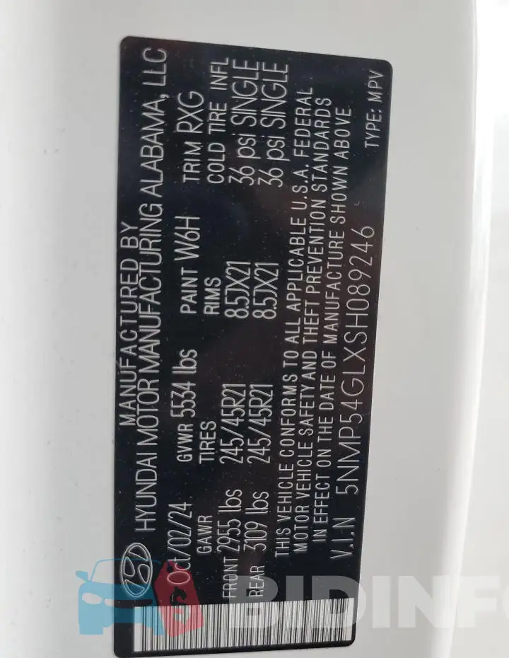 5NMP54GLXSH089246 Photo# 14