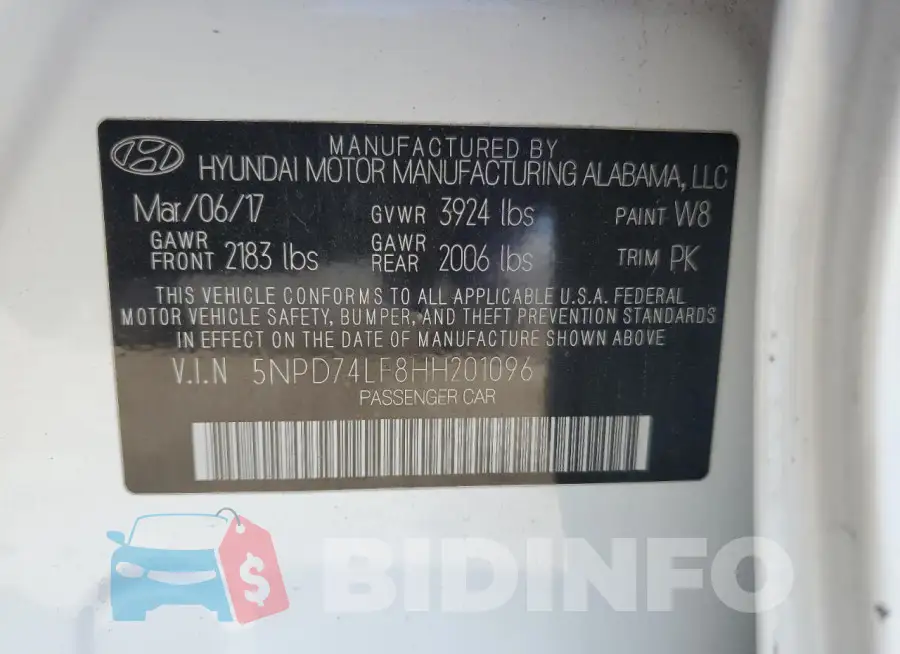 5NPD74LF8HH201096 Photo# 12