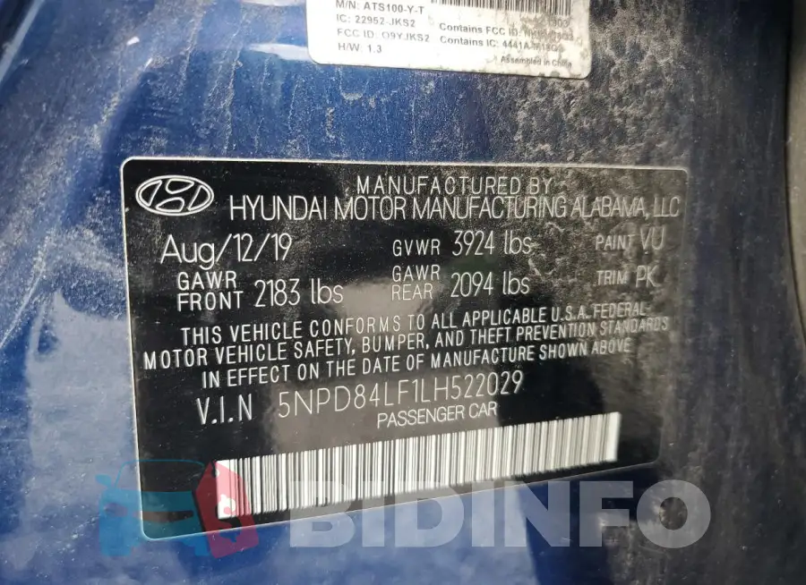 5NPD84LF1LH522029 Photo# 12