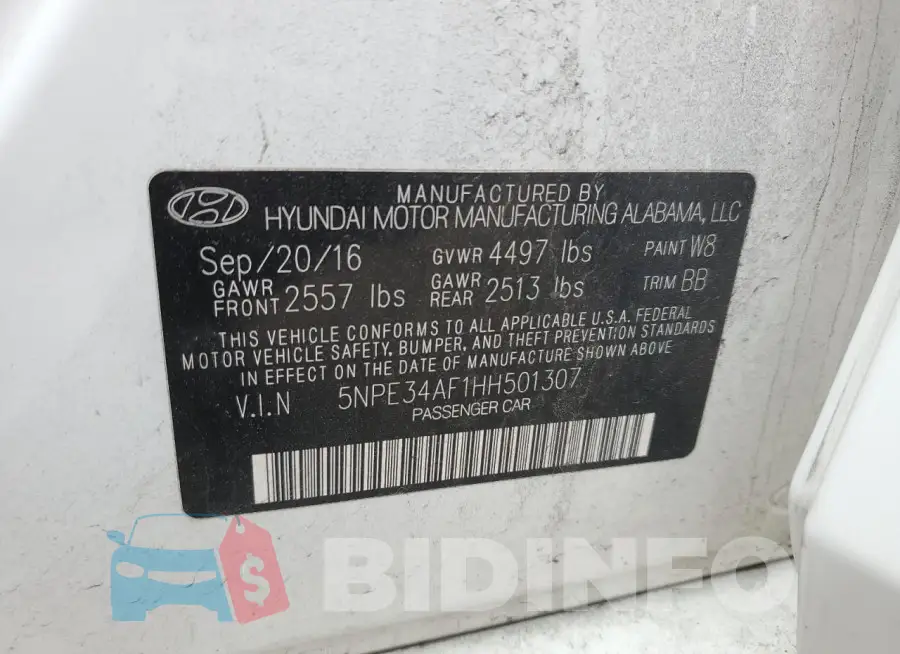 5NPE34AF1HH501307 Photo# 12