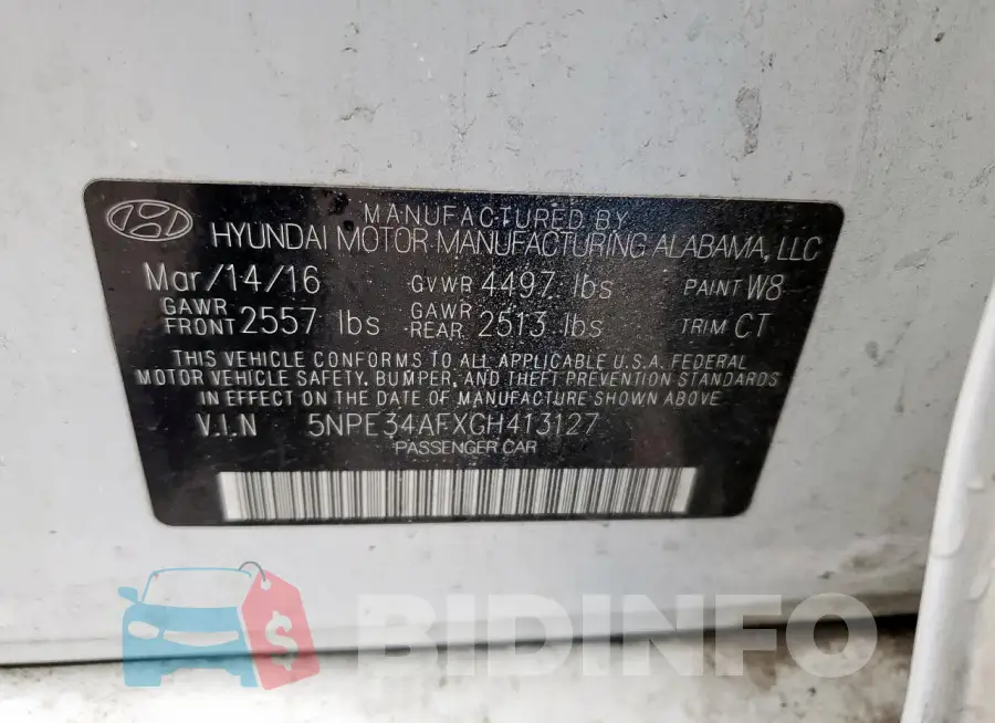 5NPE34AFXGH413127 Photo# 12