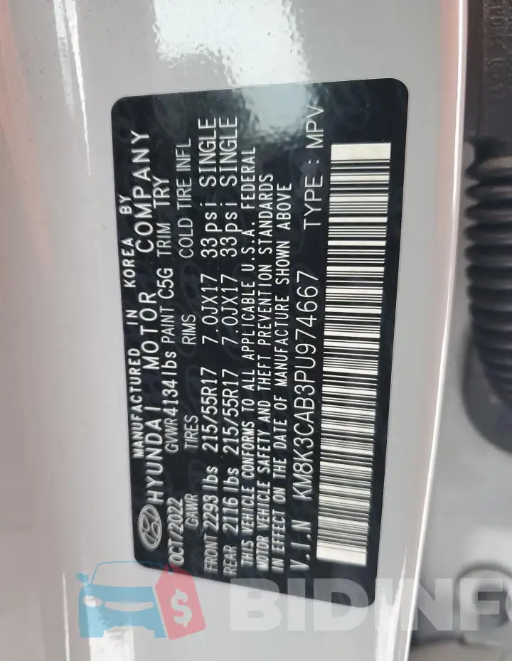 KM8K3CAB3PU974667 Photo# 13