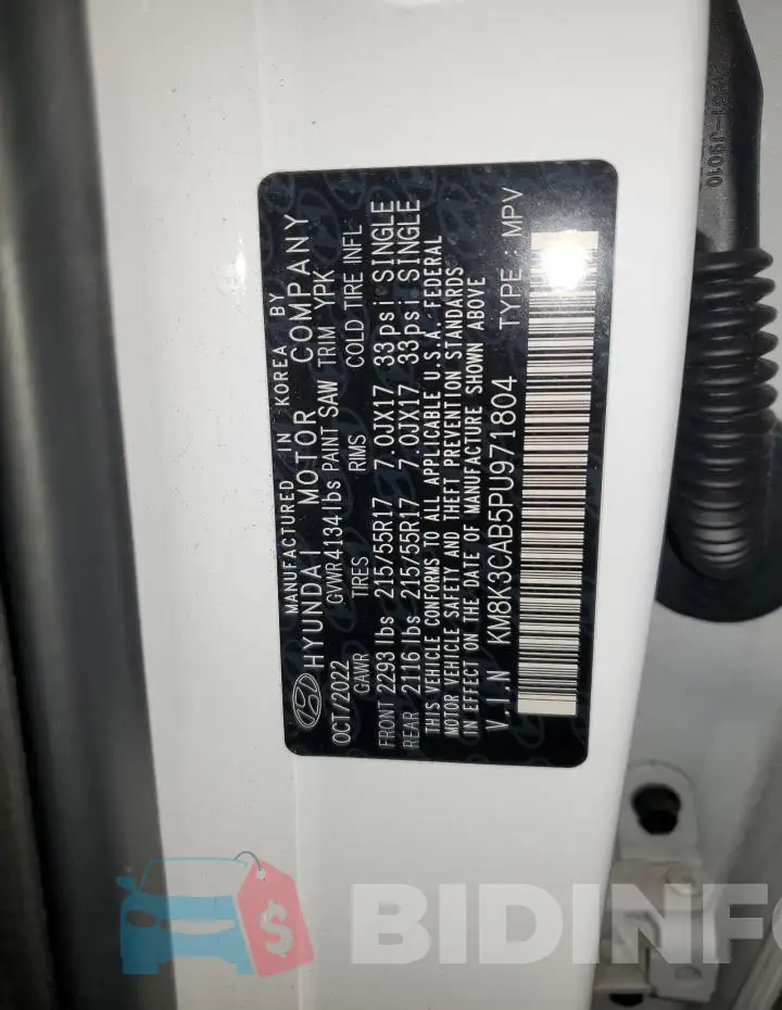 KM8K3CAB5PU971804 Photo# 13
