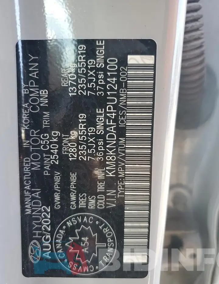 KM8KNDAF4PU124100 Photo# 12
