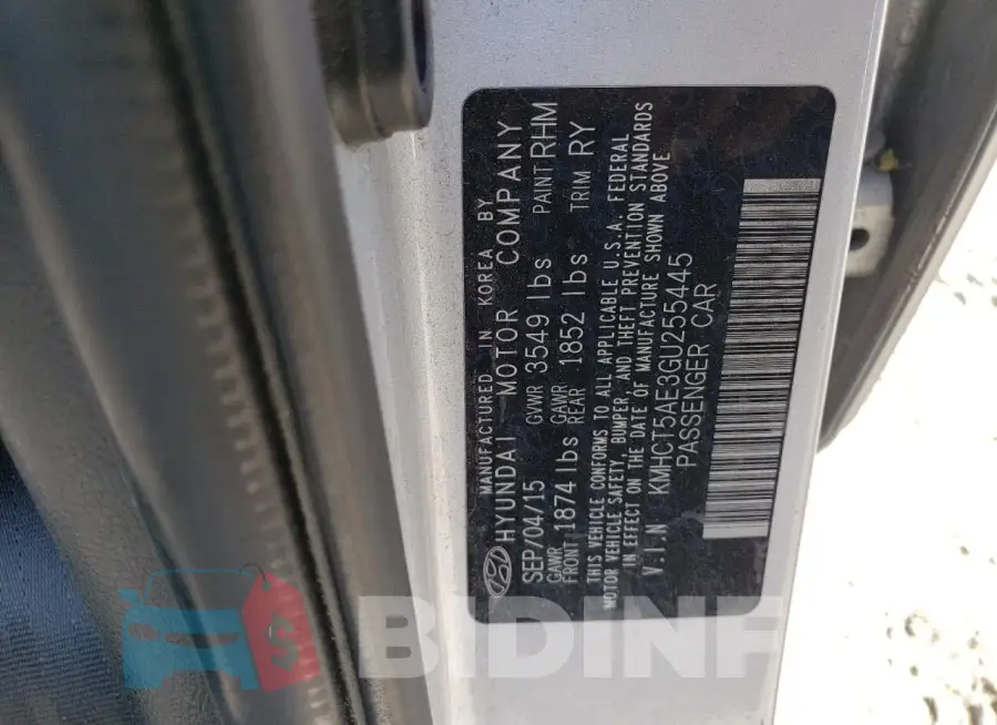 KMHCT5AE3GU255445 Photo# 13
