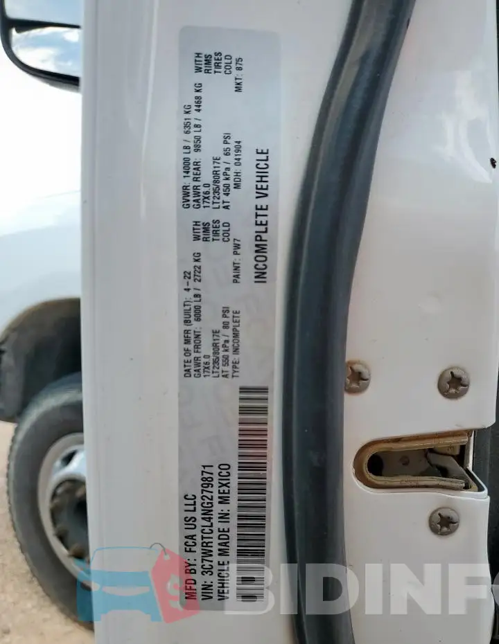 3C7WRTCL4NG279871 Photo# 12