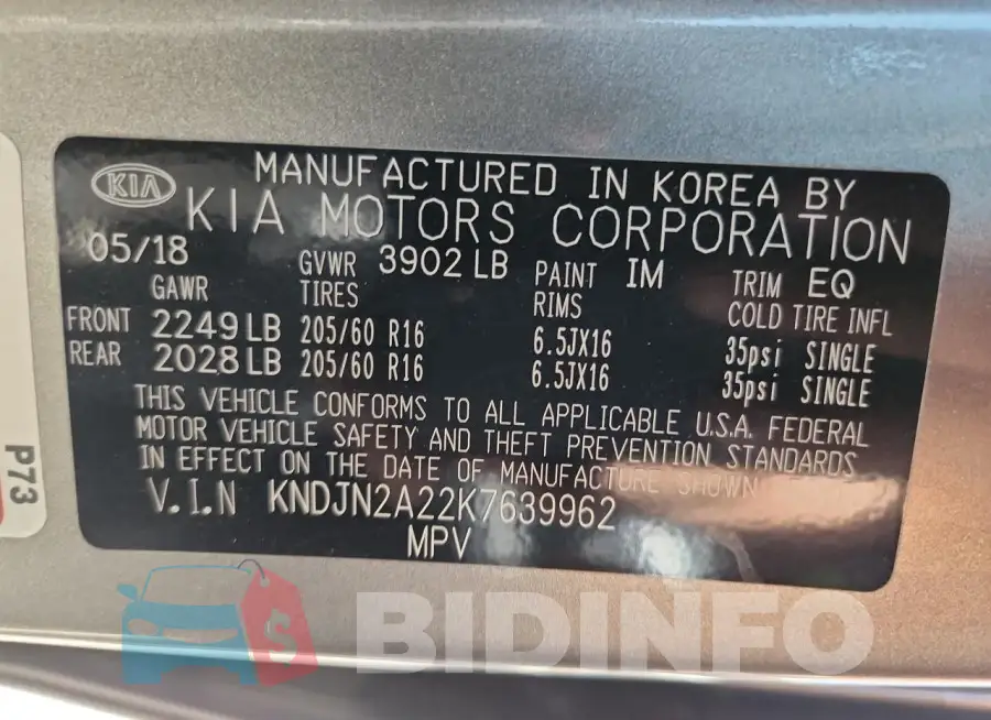 KNDJN2A22K7639962 Photo# 12
