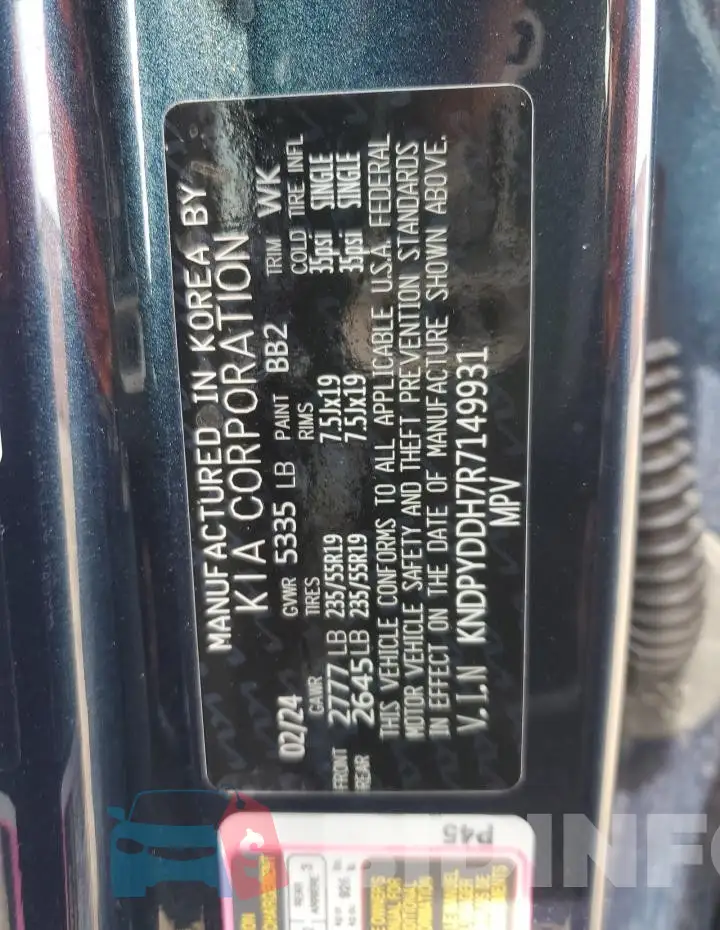 KNDPYDDH7R7149931 Photo# 12