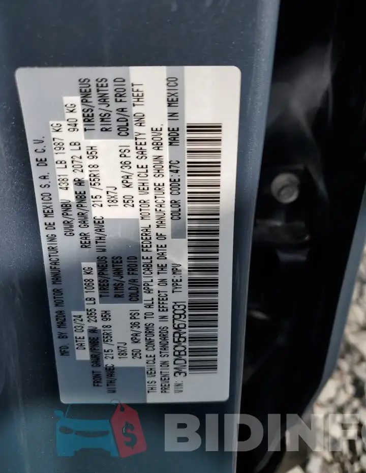 3MVDMBCM5RM679031 Photo# 13