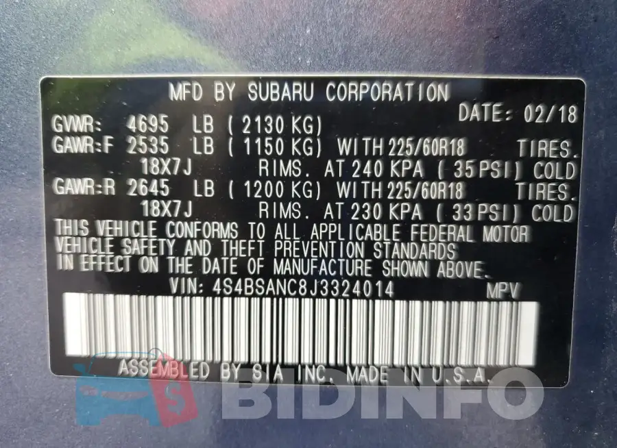 4S4BSANC8J3324014 Photo# 13