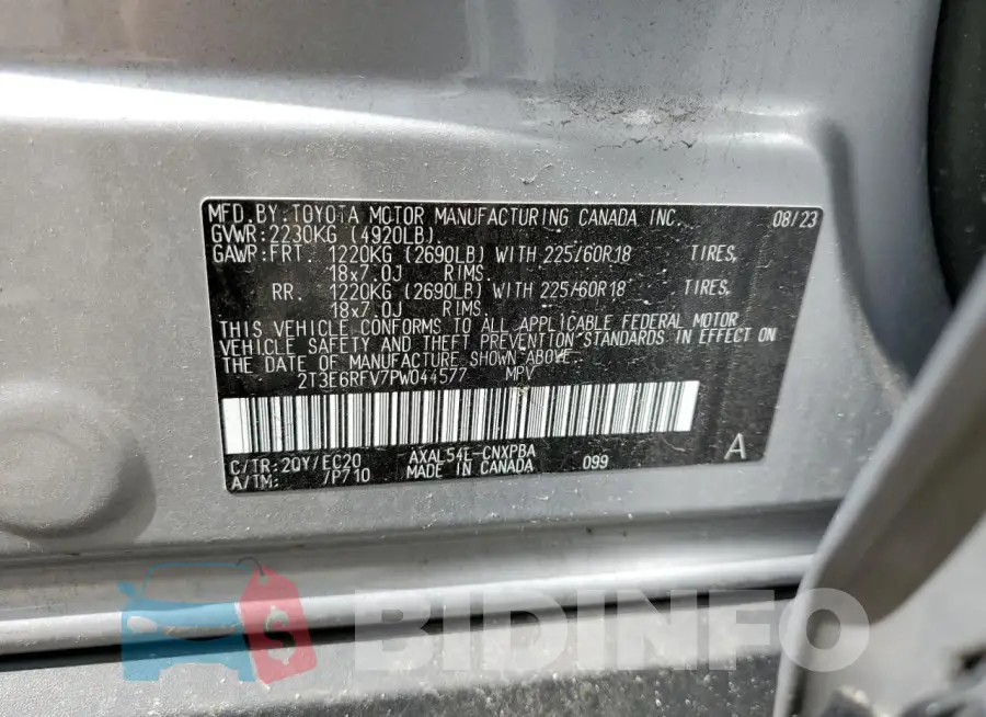 2T3E6RFV7PW044577 Photo# 14