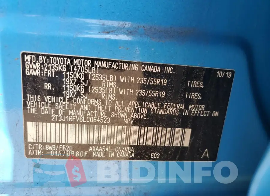 2T3J1RFV6LC064523 Photo# 12