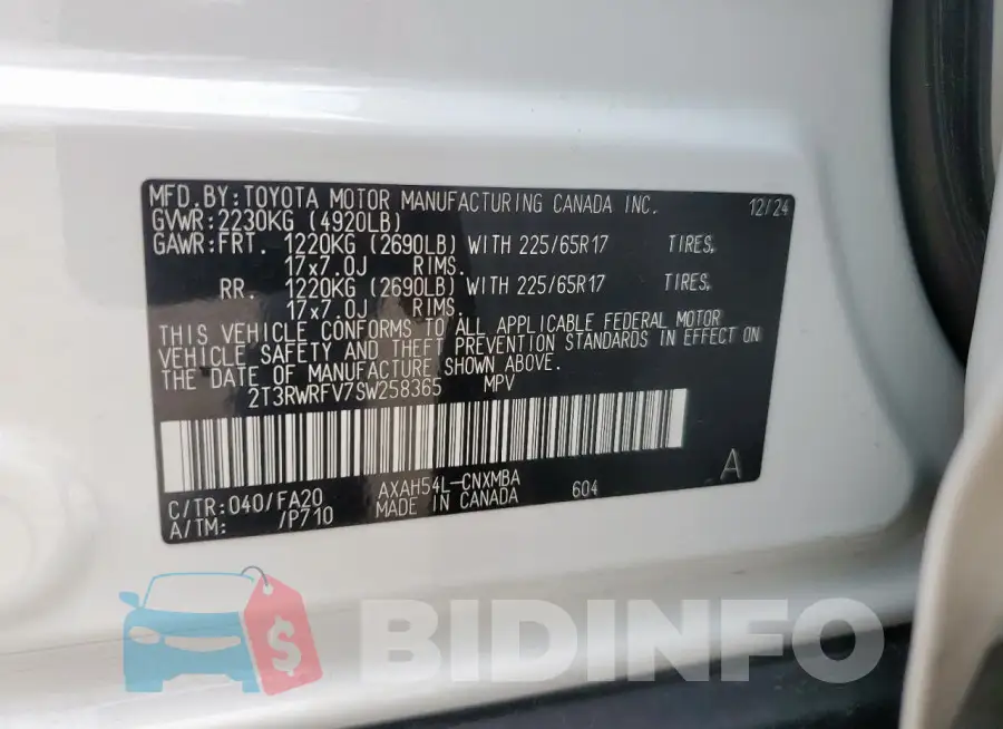 2T3RWRFV7SW258365 Photo# 13